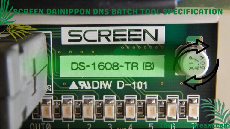 Understanding the Screen Dainippon DNS Batch Tool Specification